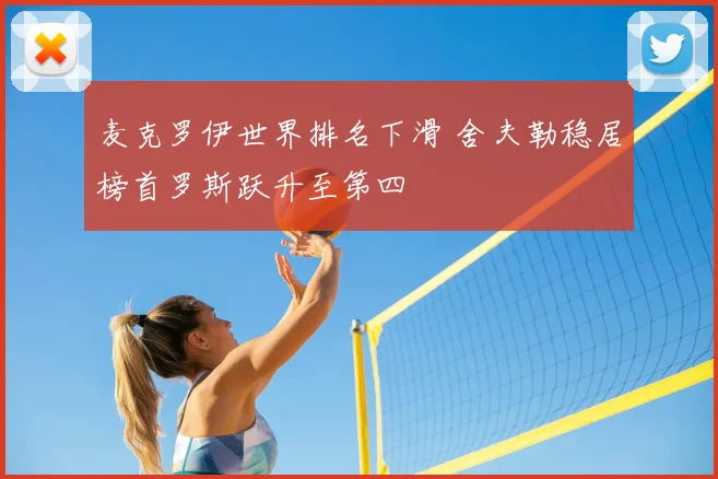 麦克罗伊世界排名下滑 舍夫勒稳居榜首罗斯跃升至第四